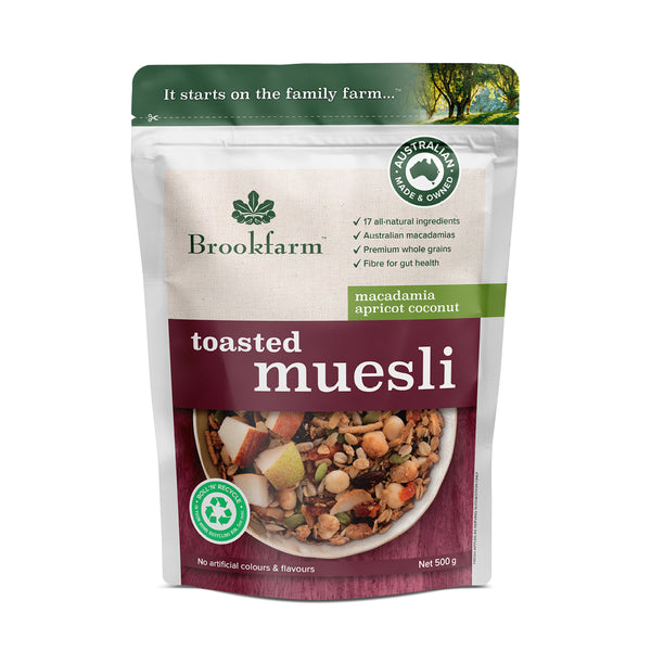 Brookfarm Toasted Muesli Macadamia Apricot and Coconut 500g