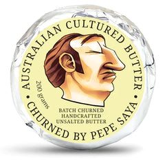 Pepe Saya Australian Cultured Unsalted Butter 200g