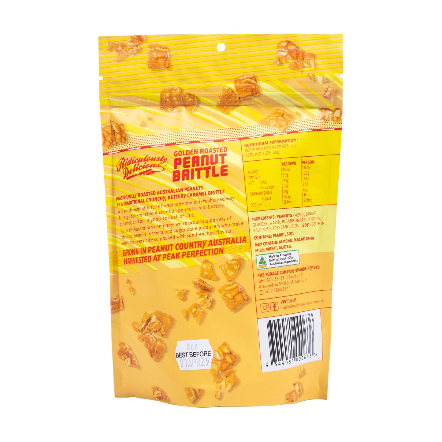 Ridiculously Delicious Australian Peanut Brittle 180g