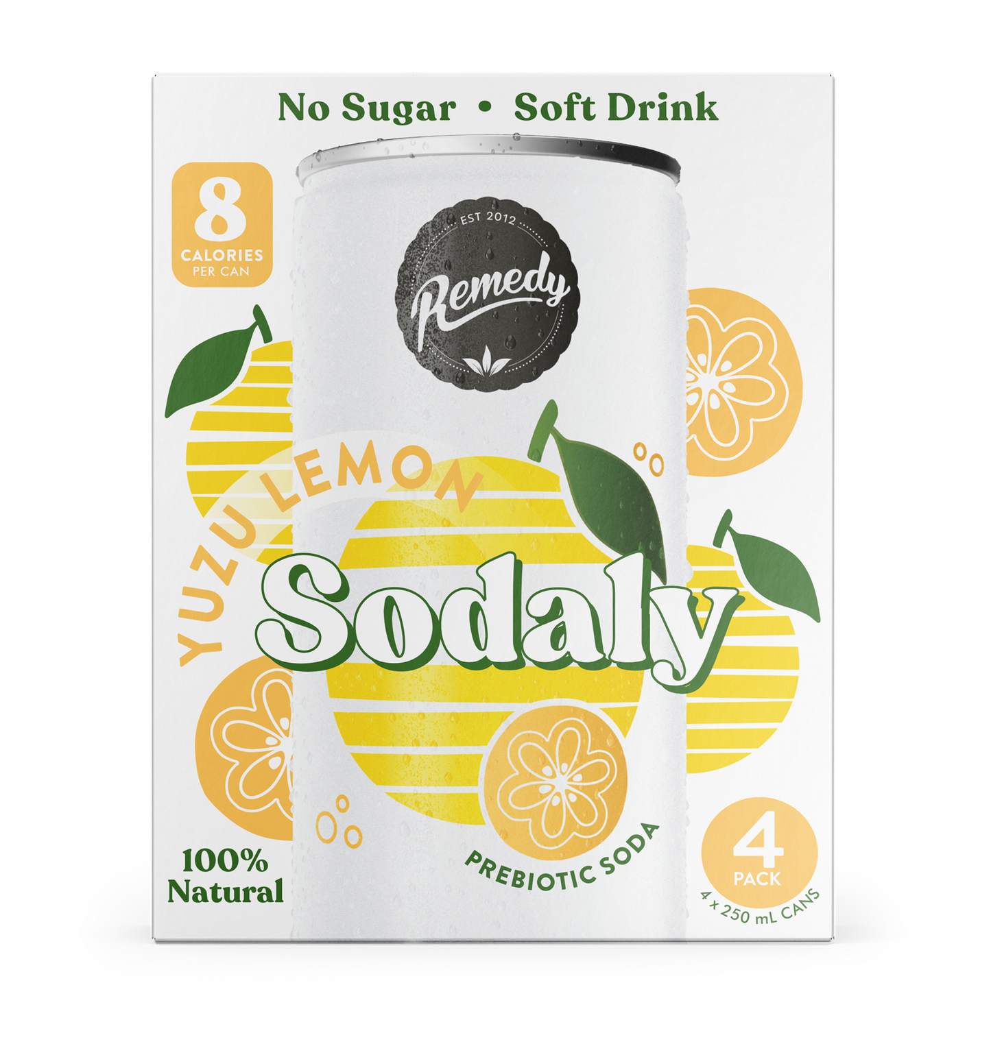 Remedy Sodaly Lemon Squash 4x250mL
