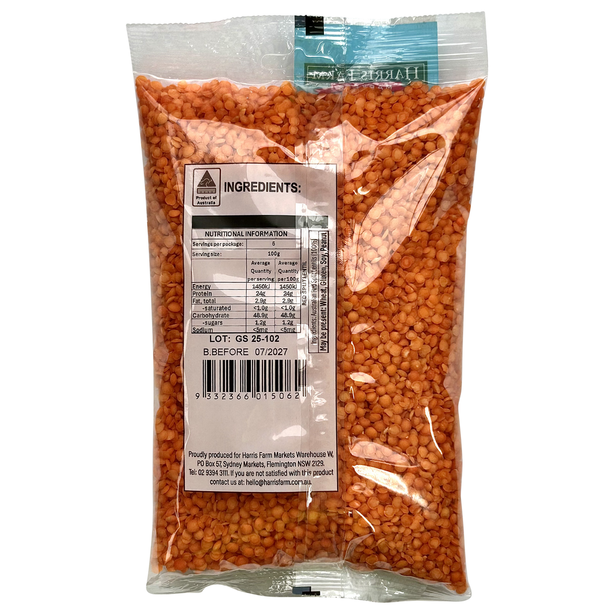 Harris Farm Australian Red Split Lentils 500g – Harris Farm Markets
