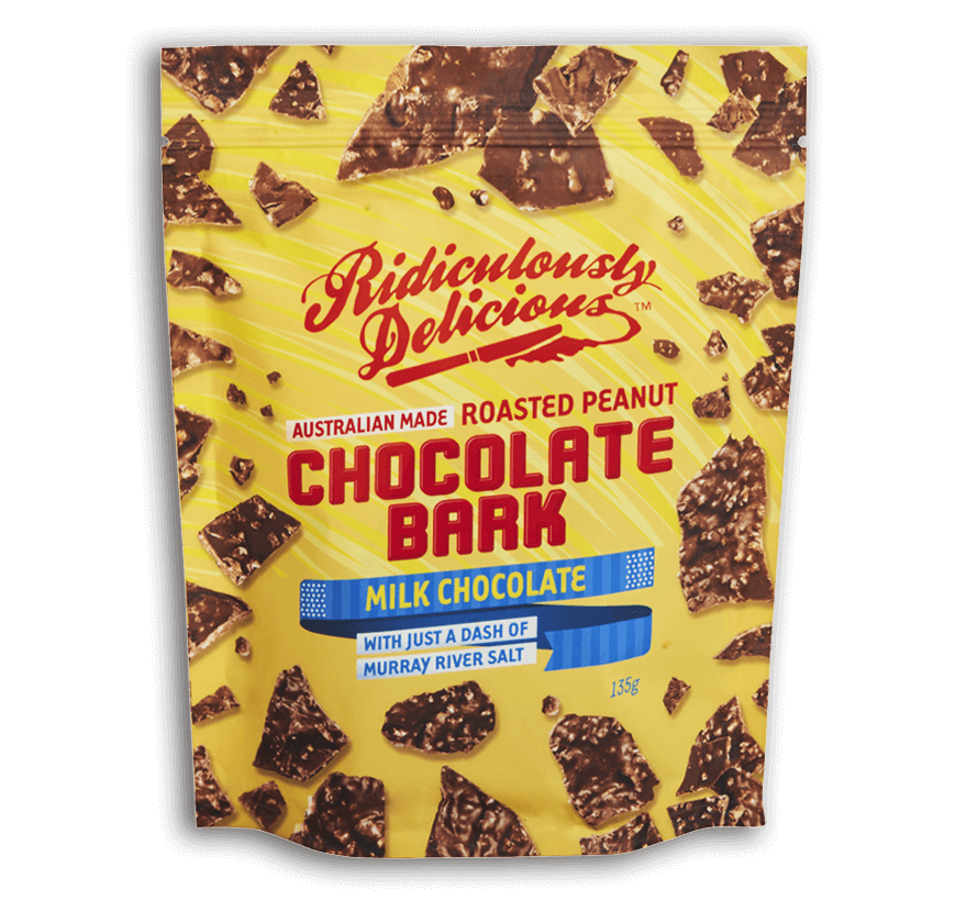 Ridiculously Delicious Milk Choc Salted Peanut Bark 135g