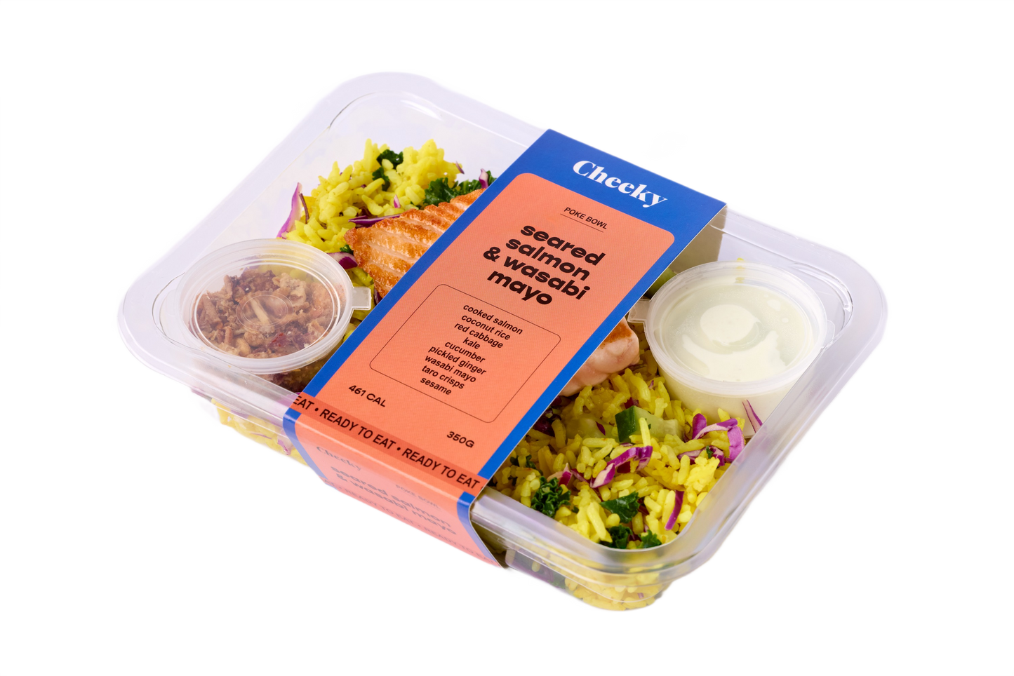 Cheeky Poke Seared Salmon & Wasabi Mayo Poke Bowl 350g