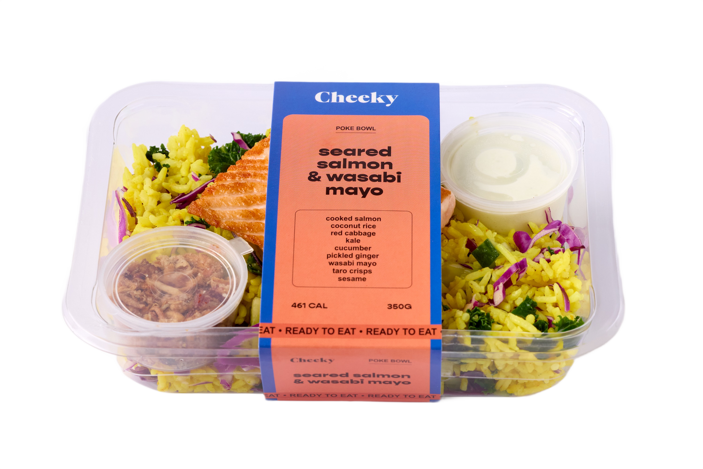 Cheeky Poke Seared Salmon & Wasabi Mayo Poke Bowl 350g