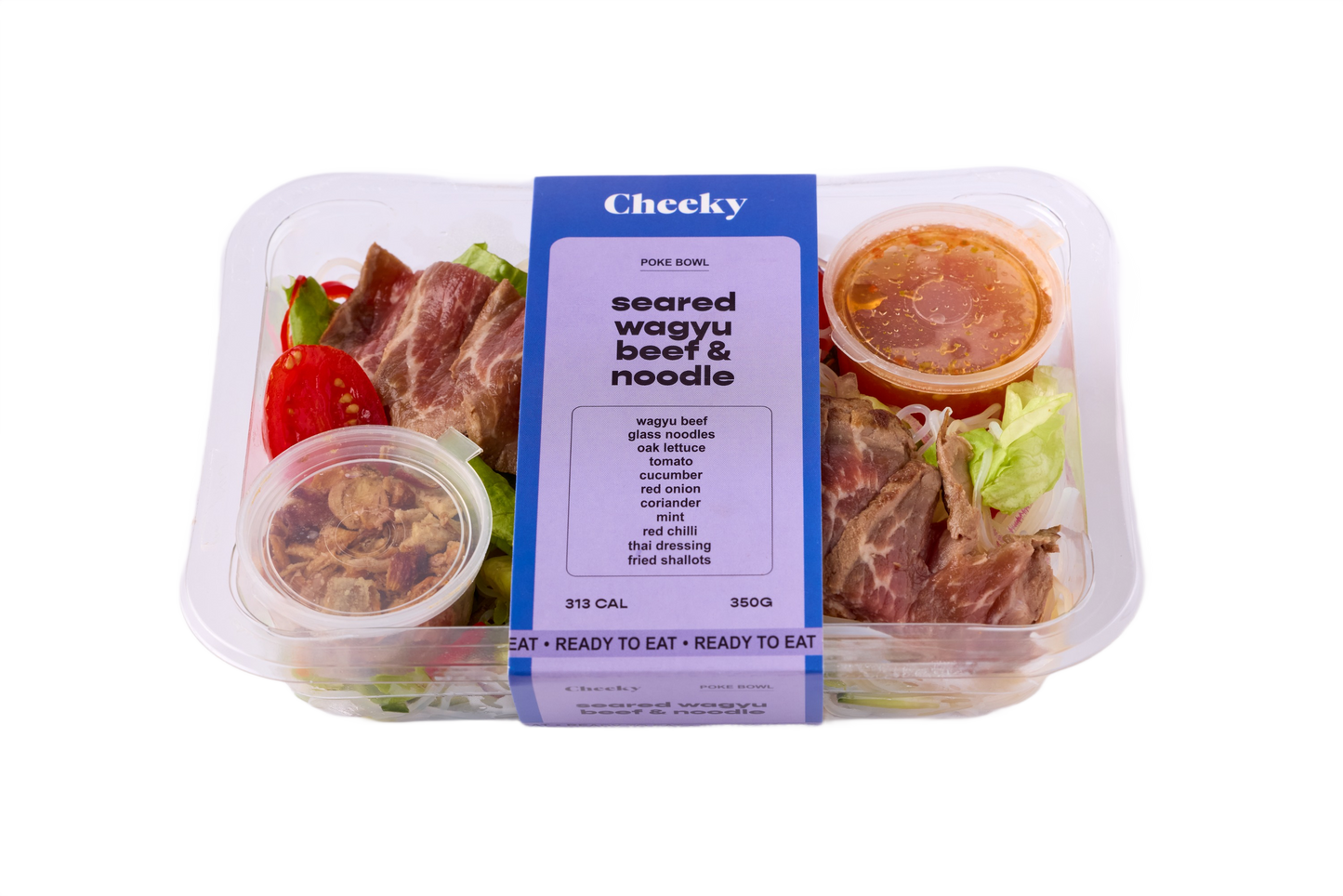 Cheeky Poke Seared Wagyu Beef & Noodle Poke Bowl 350g