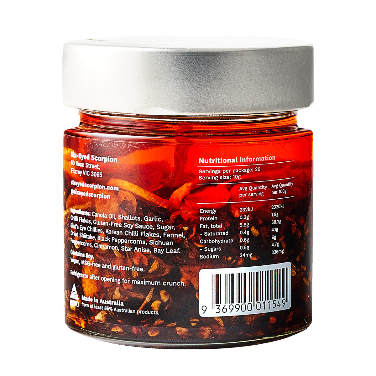 Six-Eyed Scorpion Spicy Chilli Oil 212ml