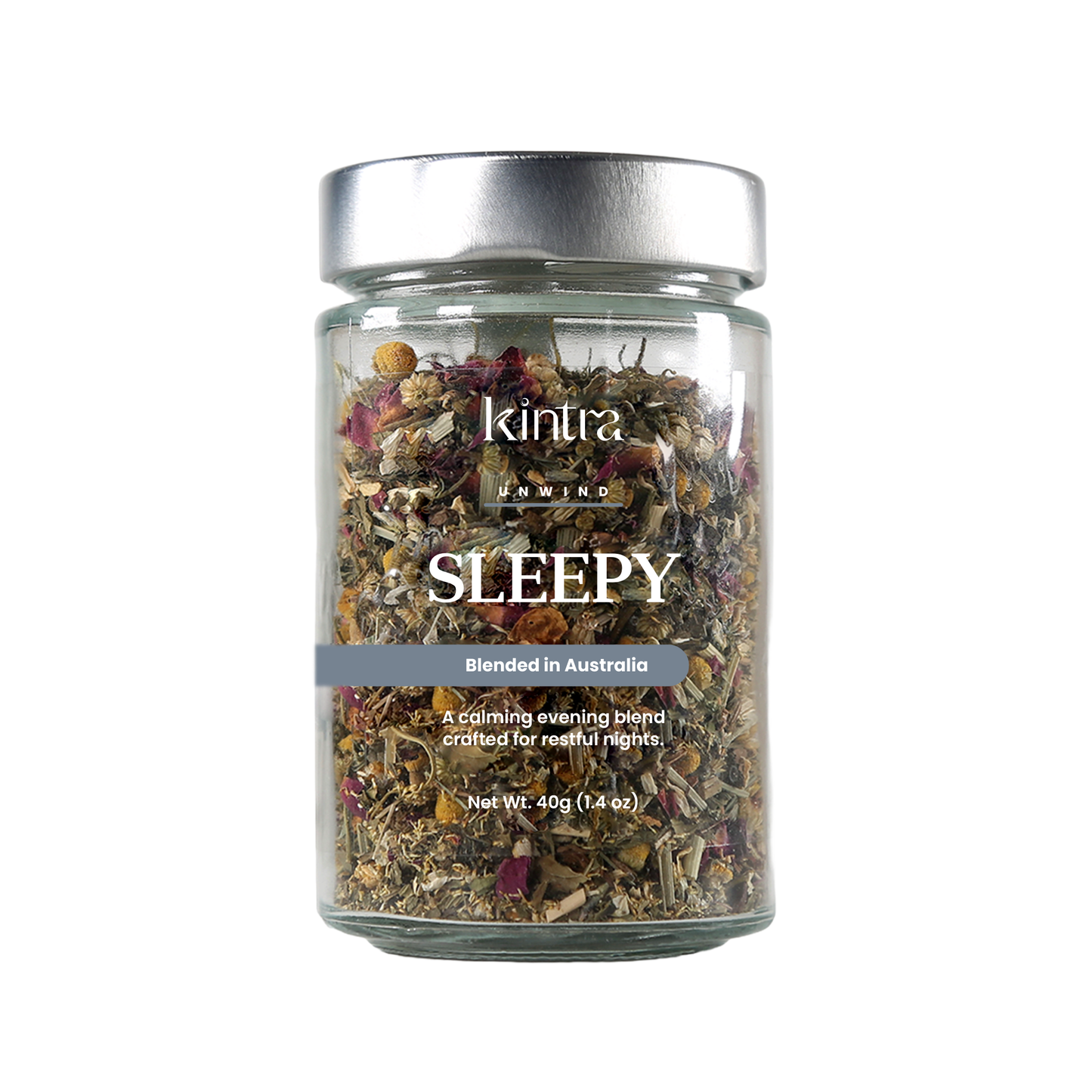 Kintra Foods Sleepy Organic Leaf Tea Jar 40g