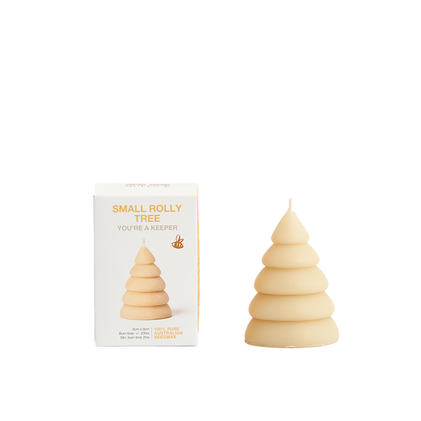 Queen B Beeswax Rolly Tree Candle