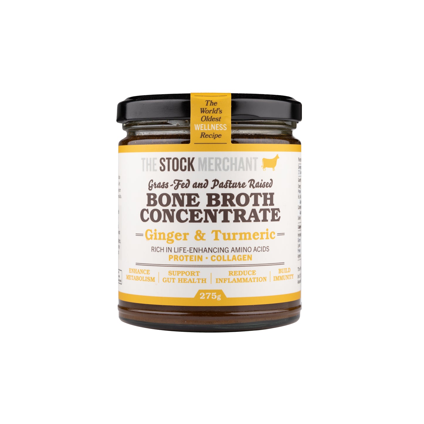 The Stock Merchant Bone Broth Ginger & Turmeric 275g