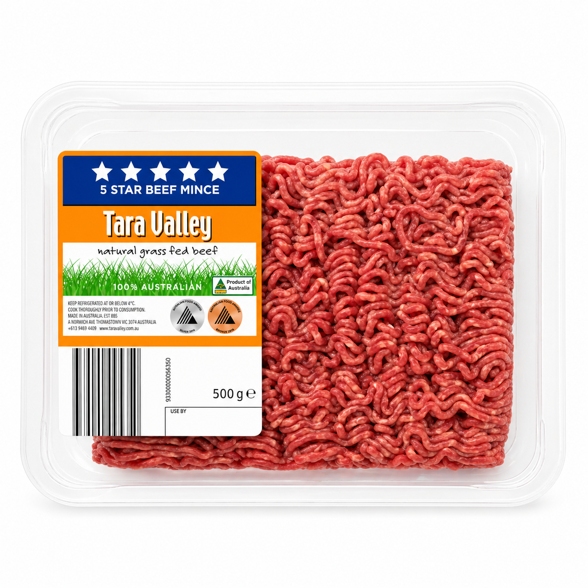 Tara Valley Grass Fed 5 Star Beef Mince 500g