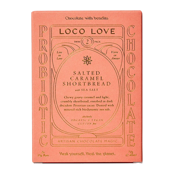 Loco Love Twin Salted Caramel Shortbread 70g