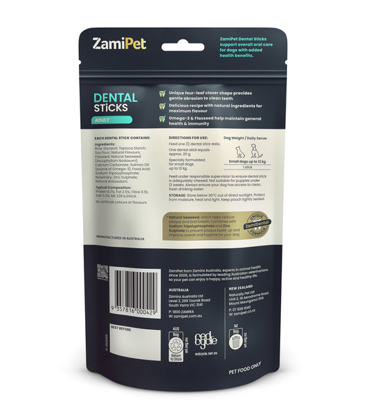 ZamiPet Dental Sticks Adult Small Dogs x10 190g