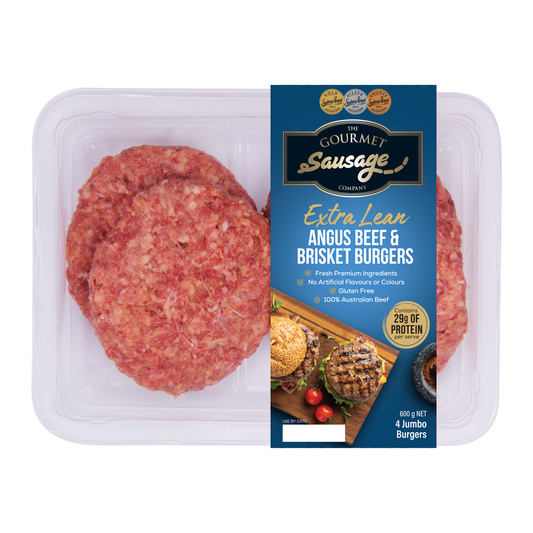 The Gourmet Sausage Lean Angus Beef Brisket Burgers