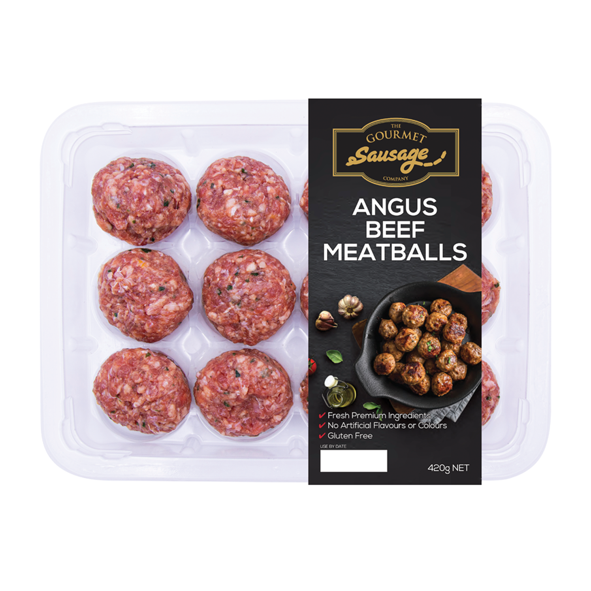 The Gourmet Sausage Angus Beef Meatballs 420g