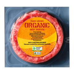 Farm Grown Organic Beef Burger 140g