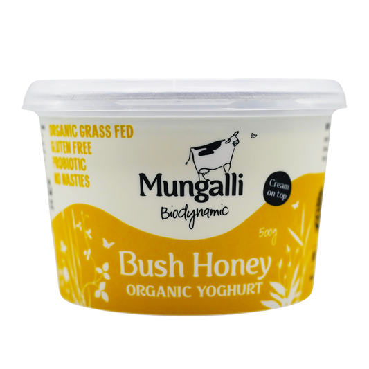 Mungalli Creek Dairy Organic Yogurt Bush Honey 500g
