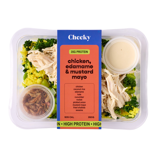 Cheeky Poke Chicken Edamame & Mustard Mayo High Protein Poke Bowl 350g