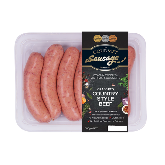The Gourmet Sausage Beef Country Style Sausages 500g