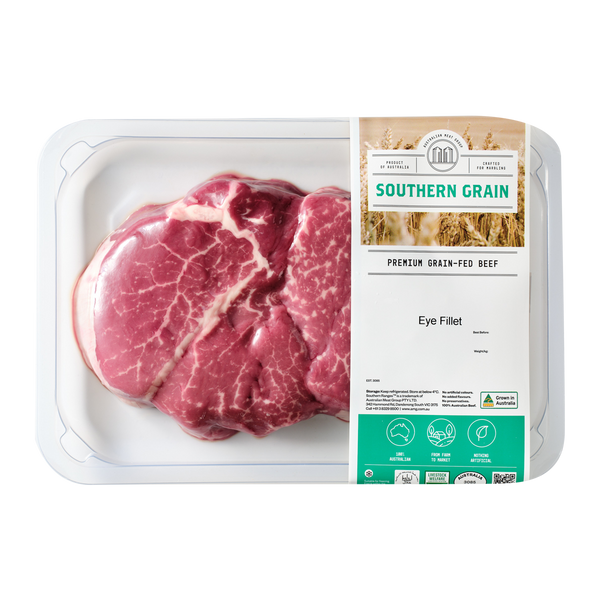 Southern Grain Premium Grain Fed Beef MB2 Eye Fillet Steak 300-450g