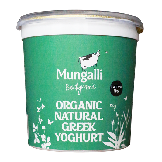 Mungalli Creek Dairy Organic Yogurt Natural Greek 800g