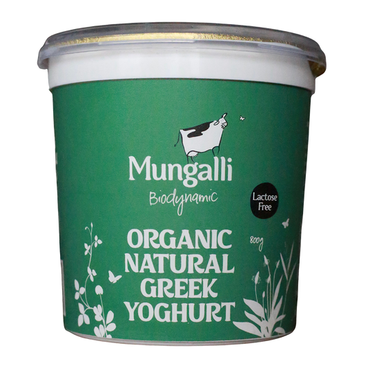 Mungalli Creek Dairy Organic Yogurt Natural Greek 800g