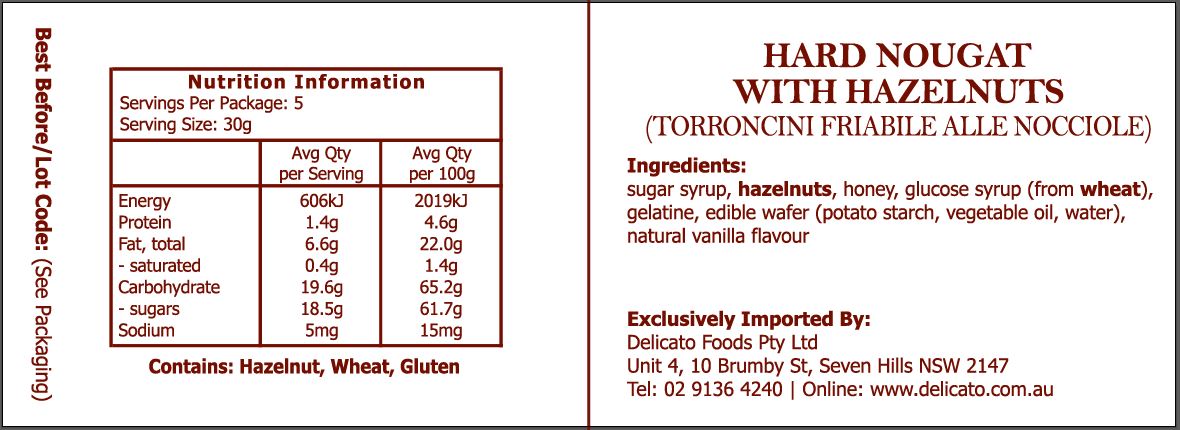 La Superiore Hazelnut Torroncini Bag