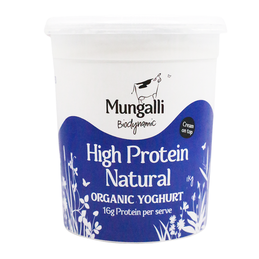 Mungalli Creek Dairy Organic Yogurt Natural High Protein 1kg
