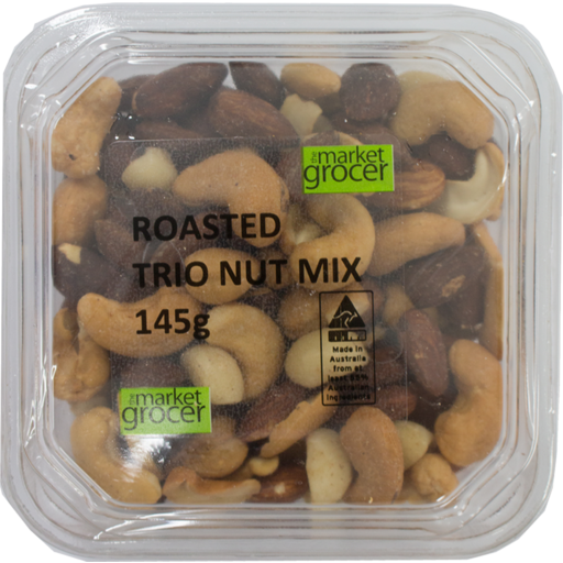 The Market Grocer Roasted Trio Nut Mix 145g