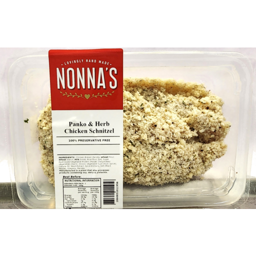Nonna's Panko & Herb Chicken Schnitzel 450g