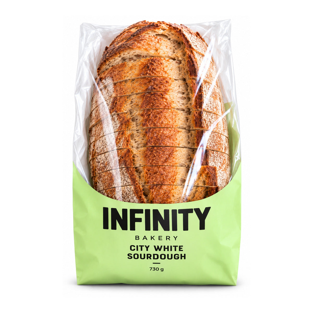 Infinity Bakery City White Sliced Sourdough 730g