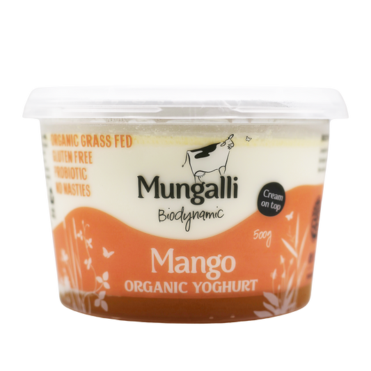 Mungalli Creek Dairy Organic Yogurt Mango 500g