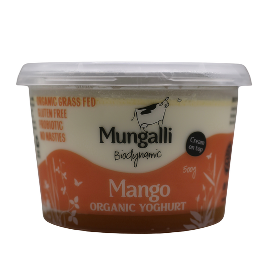 Mungalli Creek Dairy Organic Yogurt Mango 500g
