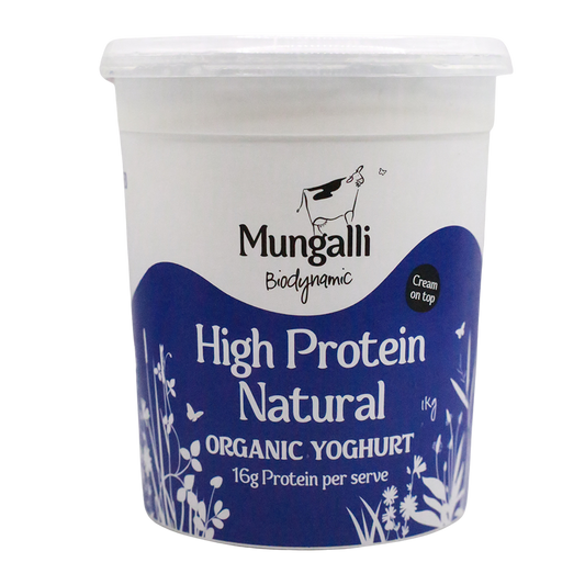 Mungalli Creek Dairy Organic Yogurt Natural High Protein 1kg