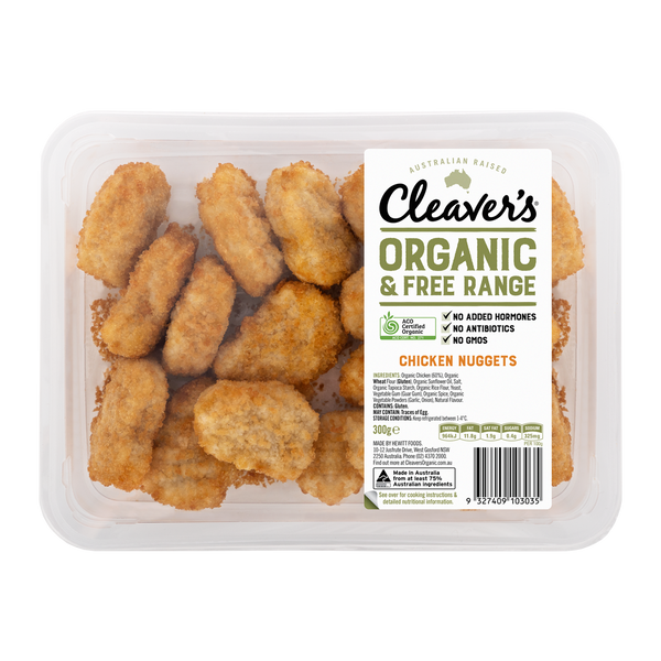 Cleaver's Organic Free Range Chicken Nuggets 300g