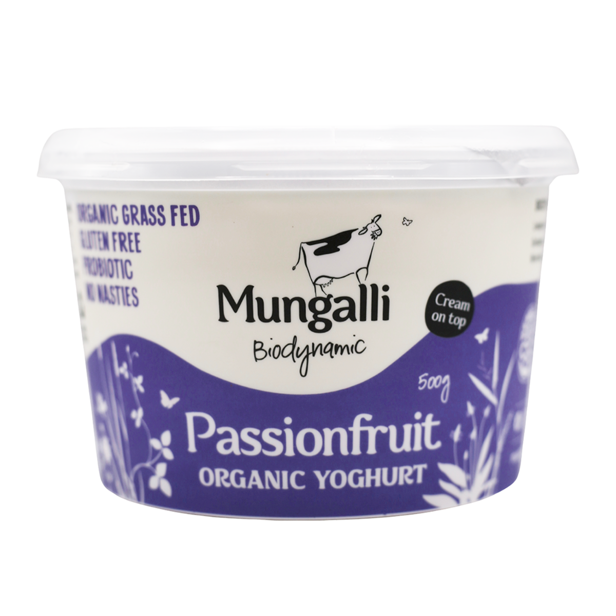 Mungalli Creek Dairy Organic Yogurt Passionfruit 500g