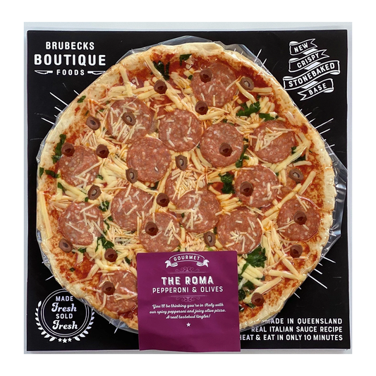 Brubecks The Roma Pepperoni & Olives Pizza 540g