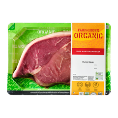 Farm Grown Organic Beef Rump Steak 250-350g