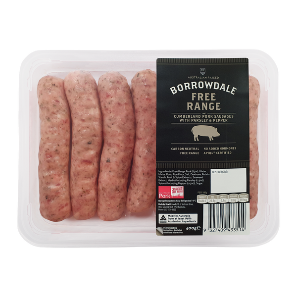Borrowdale Pork Sausages 400g