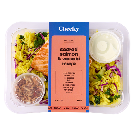 Cheeky Poke Seared Salmon & Wasabi Mayo Poke Bowl 350g