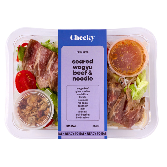 Cheeky Poke Seared Wagyu Beef & Noodle Poke Bowl 350g
