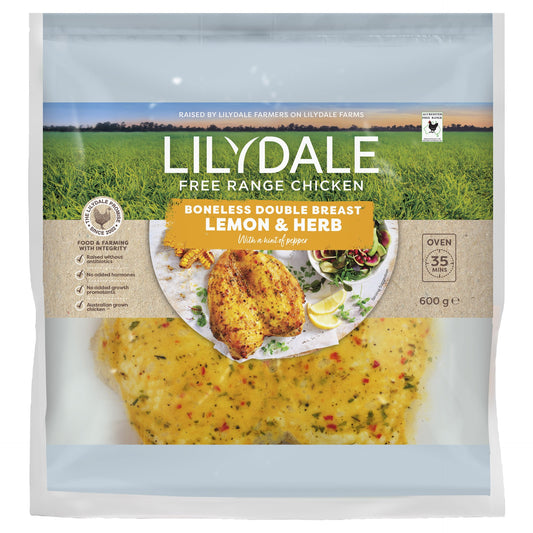 Lilydale Maryland Lemon Herb Chicken Breast 600g
