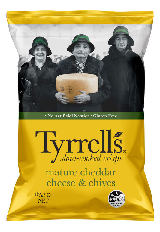 Tyrrells Crisps Cheddar & Chive 165g