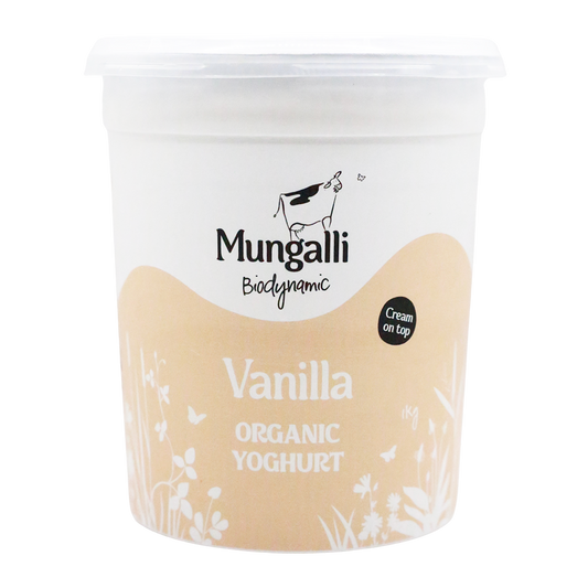 Mungalli Creek Dairy Organic Yogurt Vanilla 1kg