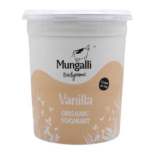 Mungalli Creek Dairy Organic Yogurt Vanilla 1kg