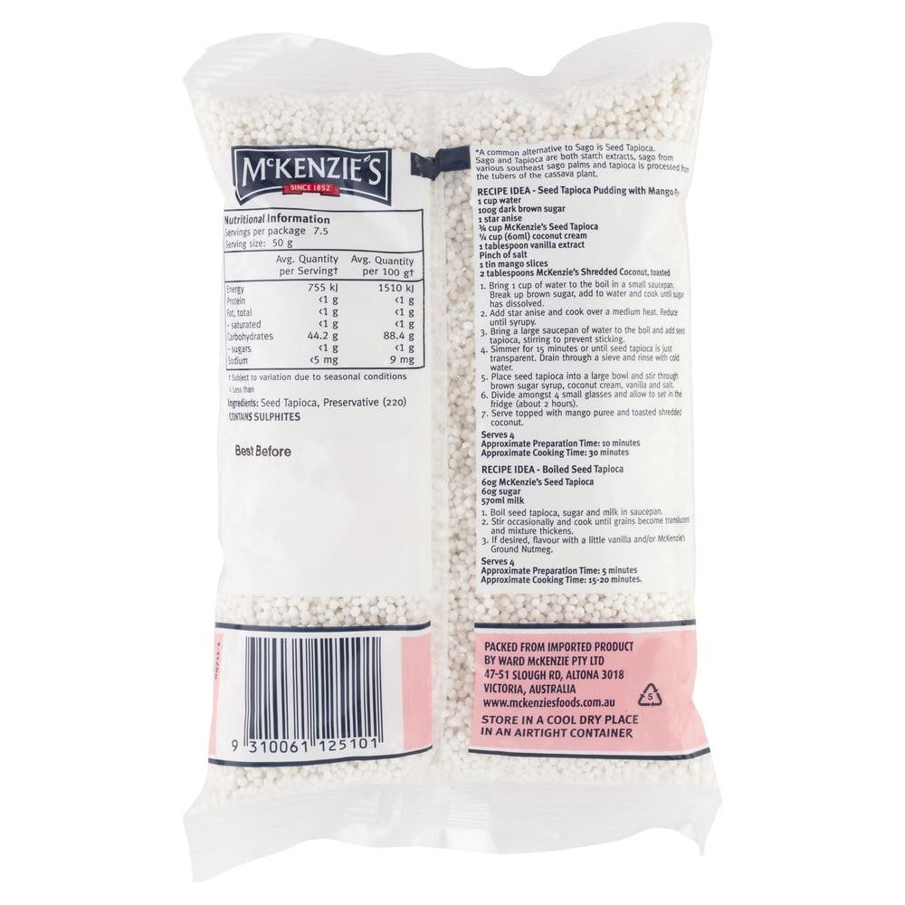 Mckenzies Seed Tapioca 375g , Grocery-Cooking - HFM, Harris Farm Markets
 - 2