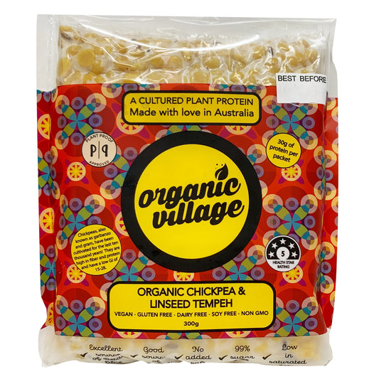 Organic Village Organic Chickpea and Linseed Tempeh 300g