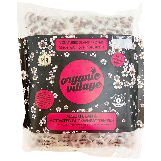 Organic Village Adzuki Bean and Activated Buckwheat Tempeh 300g