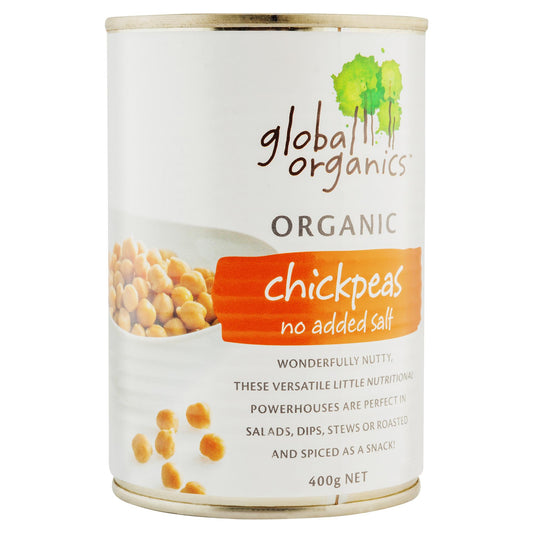 Global Organic Chickpeas No Added Salt 400g , Grocery-Condiments - HFM, Harris Farm Markets
 - 1