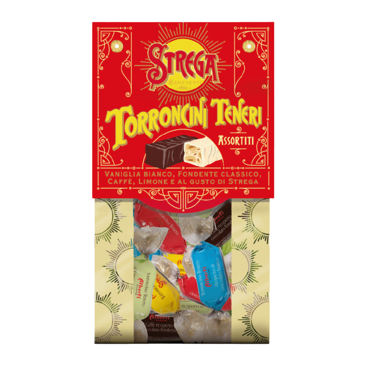 Strega Alberti Soft Almond Nougat Assorted 140g