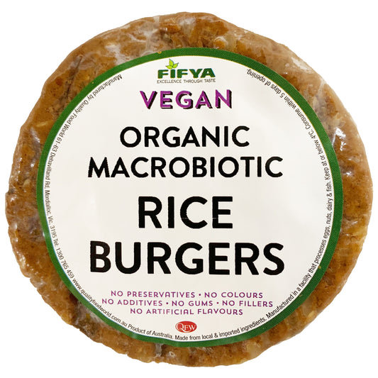 Fifya Vegan Organic Macrobiotic Rice Burgers x2 200g